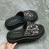 Women's Slippers with Soft Soles and Sequins Are Hot Selling In Summer 2024. Outdoor Fashion Fashion Open Toe Women's Slippers
