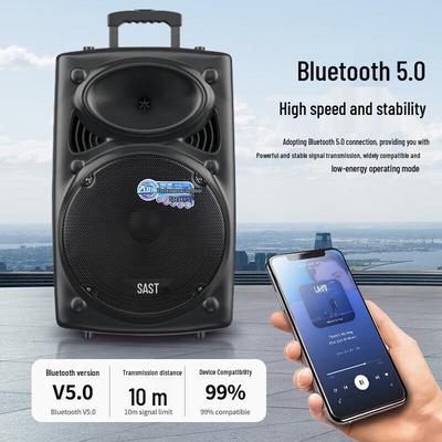 SAST A90 15-дюймовая портативная Bluetooth-колонка для караоке, штепсель CN (адаптер в комплекте)