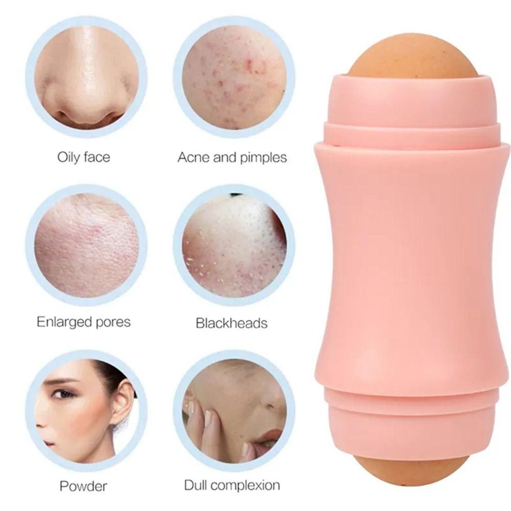 Инструмент для ухода за кожей, палочка для удаления масла с лица, 2 шарика, массажная палочка, ролик для поглощения масла для лица, дом