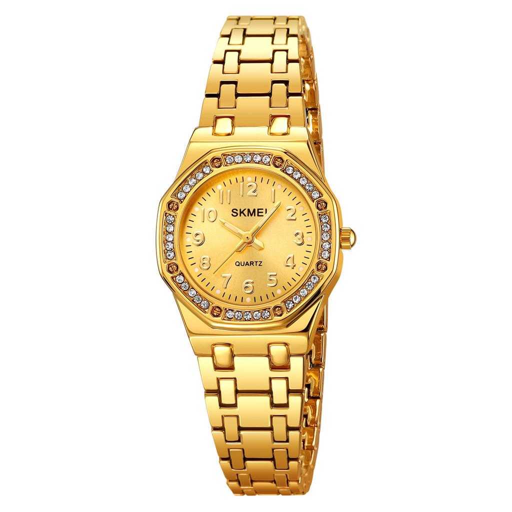 Элегантные женские часы с бриллиантами, водонепроницаемые, светящиеся, часы из нержавеющей стали, роскошные аналоговые кварцевые женские часы