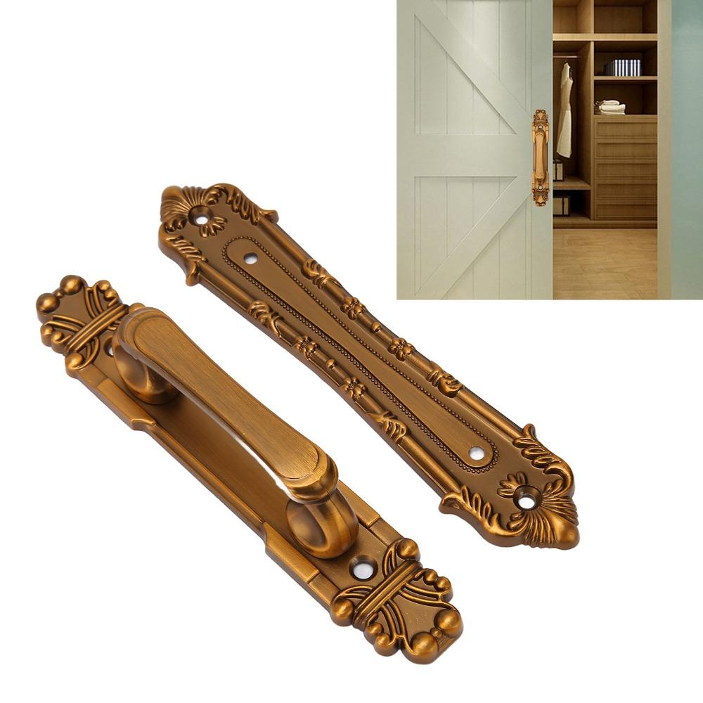 Durable Barn Door Handles Yellowish Bronze Cabinet Door Handles Rustic Door Pulls Closet
