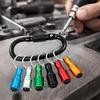 6 шт. Брелок-держатель бит Шестигранный дрель Алюминиевый сплав Портативный Легкий 1/4 дюйма