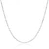 925 Sterling Silver 16 /18 /20 /22 /24 /26 /28 /30 Inches 4mm Side Chain Necklace For Women Men Fashion Wedding Jewelry Gifts