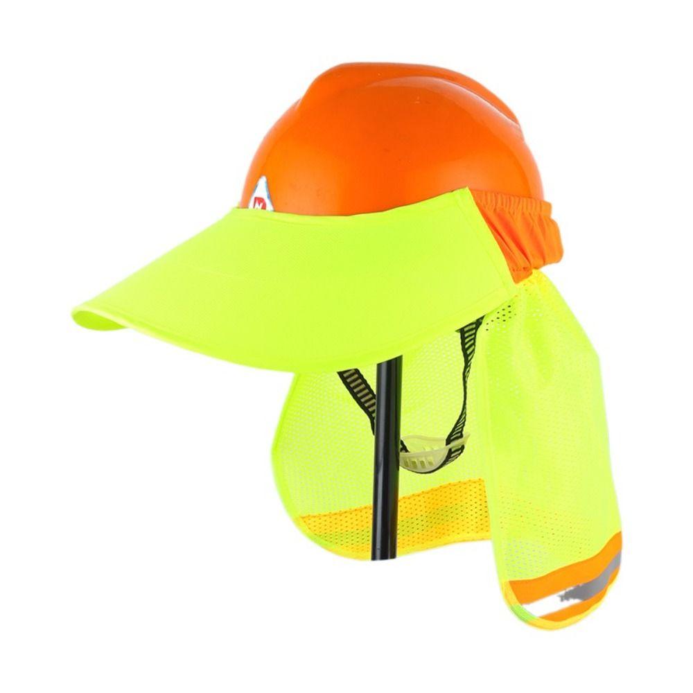 Netting Reflective Hat Brim Breathable Safety Helmet Sunshade Reflective Stripe Cap Cover  Travel