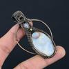 Pretty Moonstone Gemstone Handmade Copper Wire Wrap Jewelry Pendant For Love