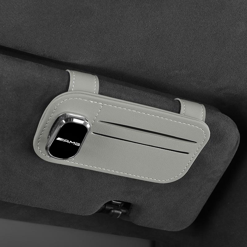 FHP3   New 2025 Leather Sunglasses Clip and Clip Car Sunshade Sunglasses Holder Magnetic Accessory For MERCEDES BENZ W211 W204 W210 W20