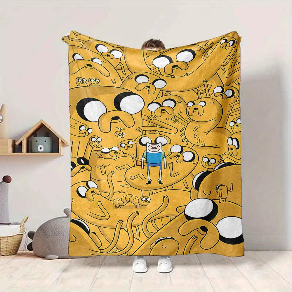 1pc Adventure Time Jake Soft Skin-Friendly Flannel with Digital Printing, Various Sizes Available for Family, Friends, Birthday087