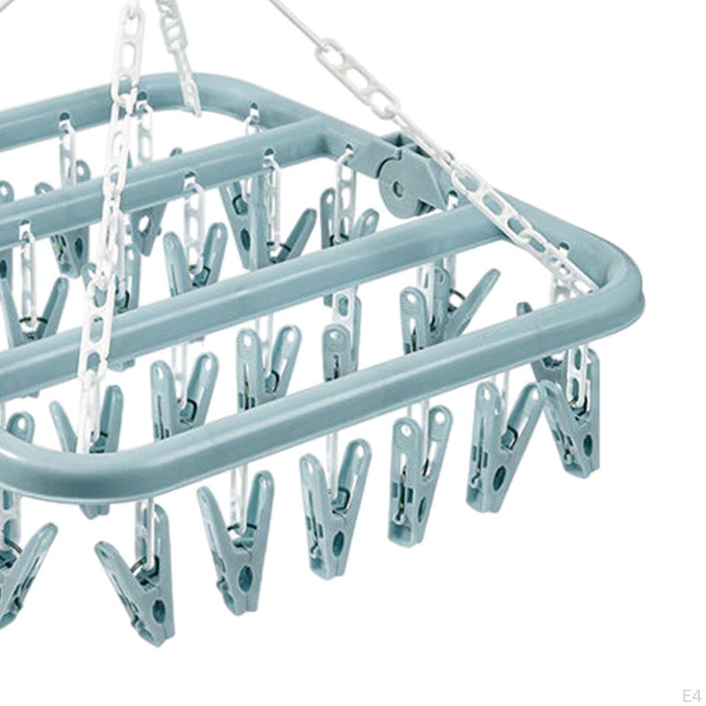 Сушилка для одежды, вешалка для носков, 32 зажима, вешалки для домашнего хранения, подвесная корзина для нижнего белья