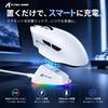 ATTACK SHARK MAMBASNAKE V6 Белая Беспроводная Эргономичная Игровая Мышь, 65 г, RGB Магнитная Зарядная Док-станция, Подставка для Большого Пальца