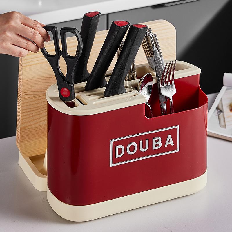 Многофункциональный держатель для кухонных ножей и разделочных досок Dopamine со встроенным хранилищем.