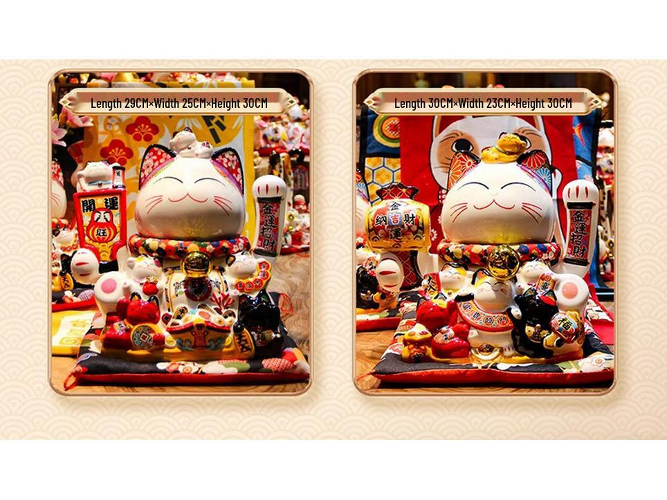 Automatic Waving Fortune Cat Figurine - New Style Housewarming Gift for Front Desk or Shop