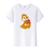 Kawaii Unisex Cartoon Chip 'n' Dale Graphic T-shirt Summer Blouses White Tees Clothes Y2K Tshirt Plus Size Tops