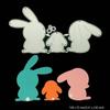 Easter Rabbits Family Cutting Dies Metal Stencil DIY Scrapbooking Album Paper Card Embossing Craft Art Die Cut Animal