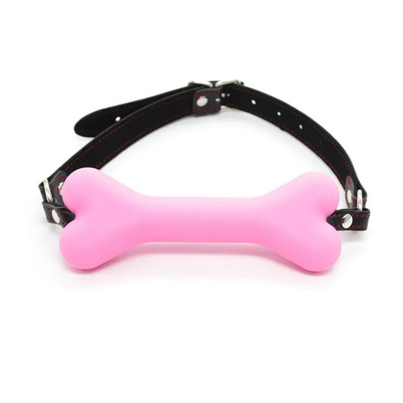 Soft Harness Mouth Silicone Dog Bone Ball Gag Open Mouth Gag Bondage Slave Gag Sex Products Sm Sex Toys for Women