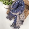 Winter Keepwarm Cotton Double-sided Square Patterned Thickened Scarf Shawl
