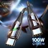 QOOVI Кабель USB C к USB Type C, 100 Вт, PD Quick Charge 4,0, быстрая зарядка для Xiaomi Mi11, Samsung, Macbook, iPad, шнур для зарядного устройства USB-C