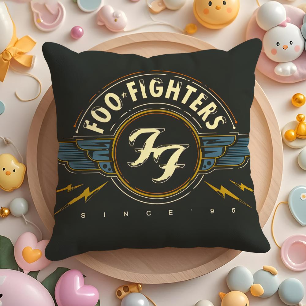 Подушка с изображением группы Foo F-Fighters, Чехол для подушки для дома и автомобиля, Универсальный чехол для подушки - Двусторонний, Мягкий и прочный для ежедневного использования