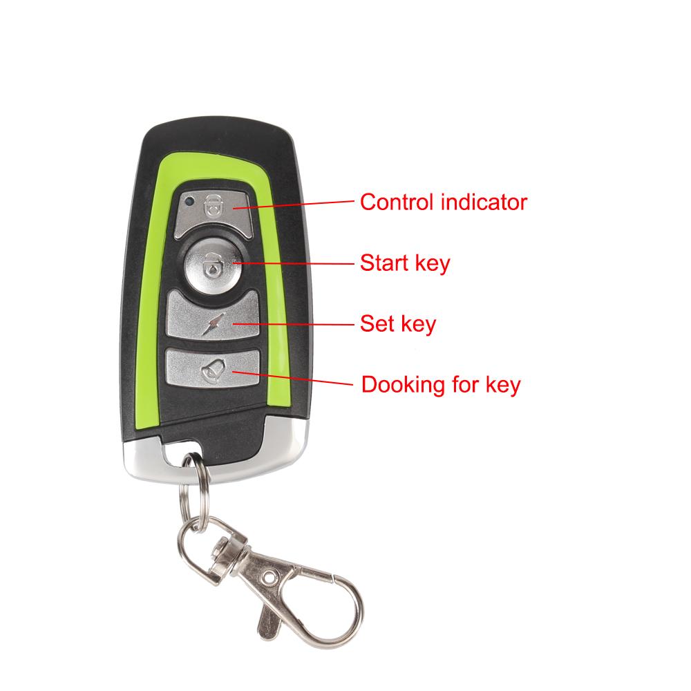 With  Engine Start 12V Motorcycle Anti-theft Alarm Two-way Remote Control Key Anti-theft Security Alarm System Universal