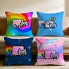 Наволочка для подушки Nyan Cat, для дома и автомобиля, многоцелевая, двусторонняя, мягкая и прочная, для повседневного использования