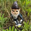 1PCS Gnome Dwarf Resin Crafts Garden Decoration Home Ornaments Biker Old Man Riding Motorcycle Statue Gardening Decorations