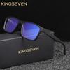KINGSEVEN Классические очки с защитой от синего света для мужчин/женщин, матово-черные, блокирующие синий свет, ультралегкие, прямоугольные очки для чтения для студентов