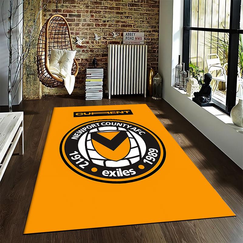 "Ковер с логотипом Newport County AFC", подходит в качестве нескользящего коврика для гостиной или спальни у дивана