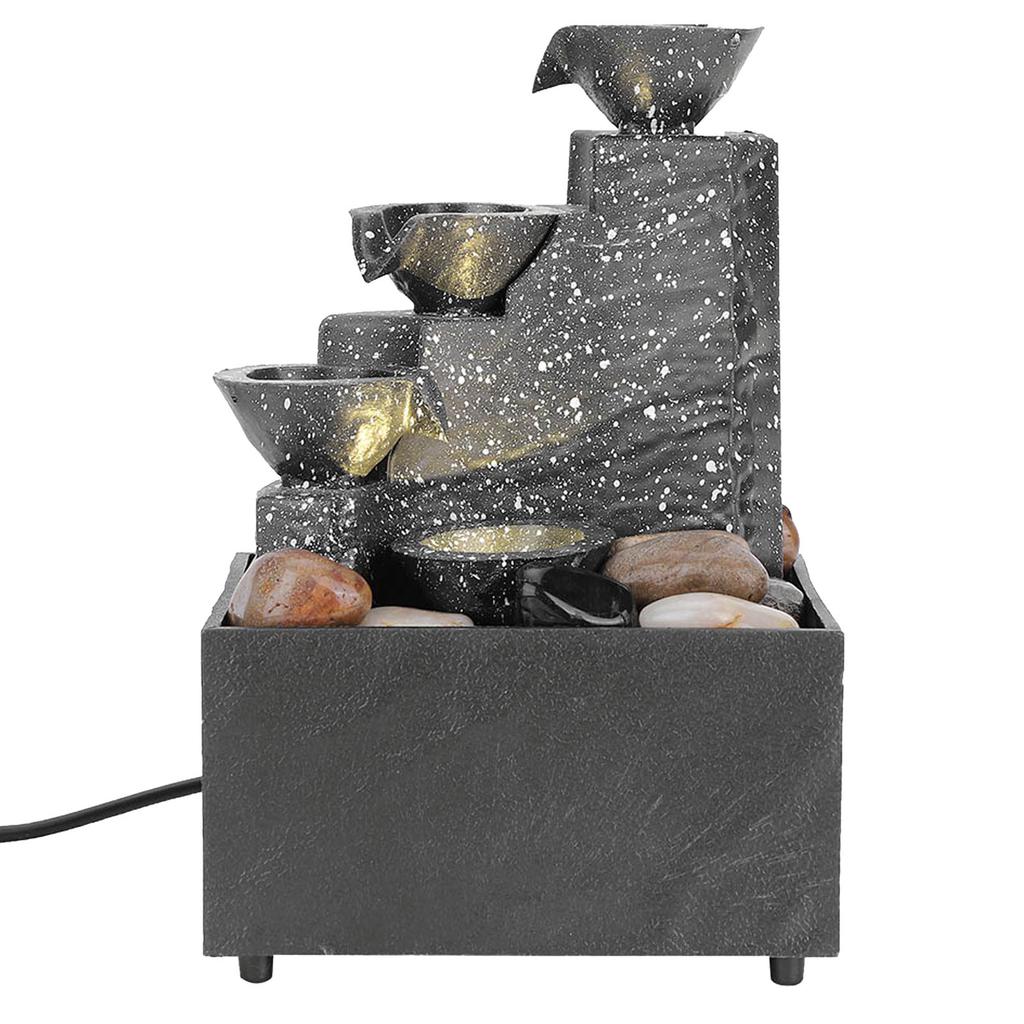 Desktop USB Water Fountain Ornament Crafts for Indoor Home Office Table Decoration