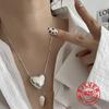 Silver color Heart Choker Necklace For Women  Smiple Geometric Fine Jewelry Wedding Party Birthday Gift