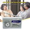BC-R119 Мини-радиоприемник Двухдиапазонный AM/FM Портативный Плеер Встроенный Динамик со Стандартным 3,5-мм Разъемом для Наушников Серебристо-серый