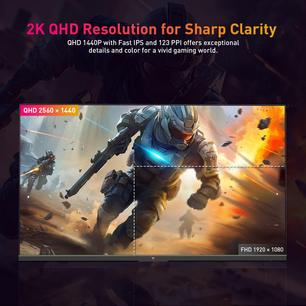 Игровой монитор KTC Q24T09, 24 дюйма, 2560*1440, 16:9 Быстрый IPS-экран, частота обновления 180 Гц, FreeSync и G-Sync, 126% sRGB, поддержка HDR, низкий уровень синего света