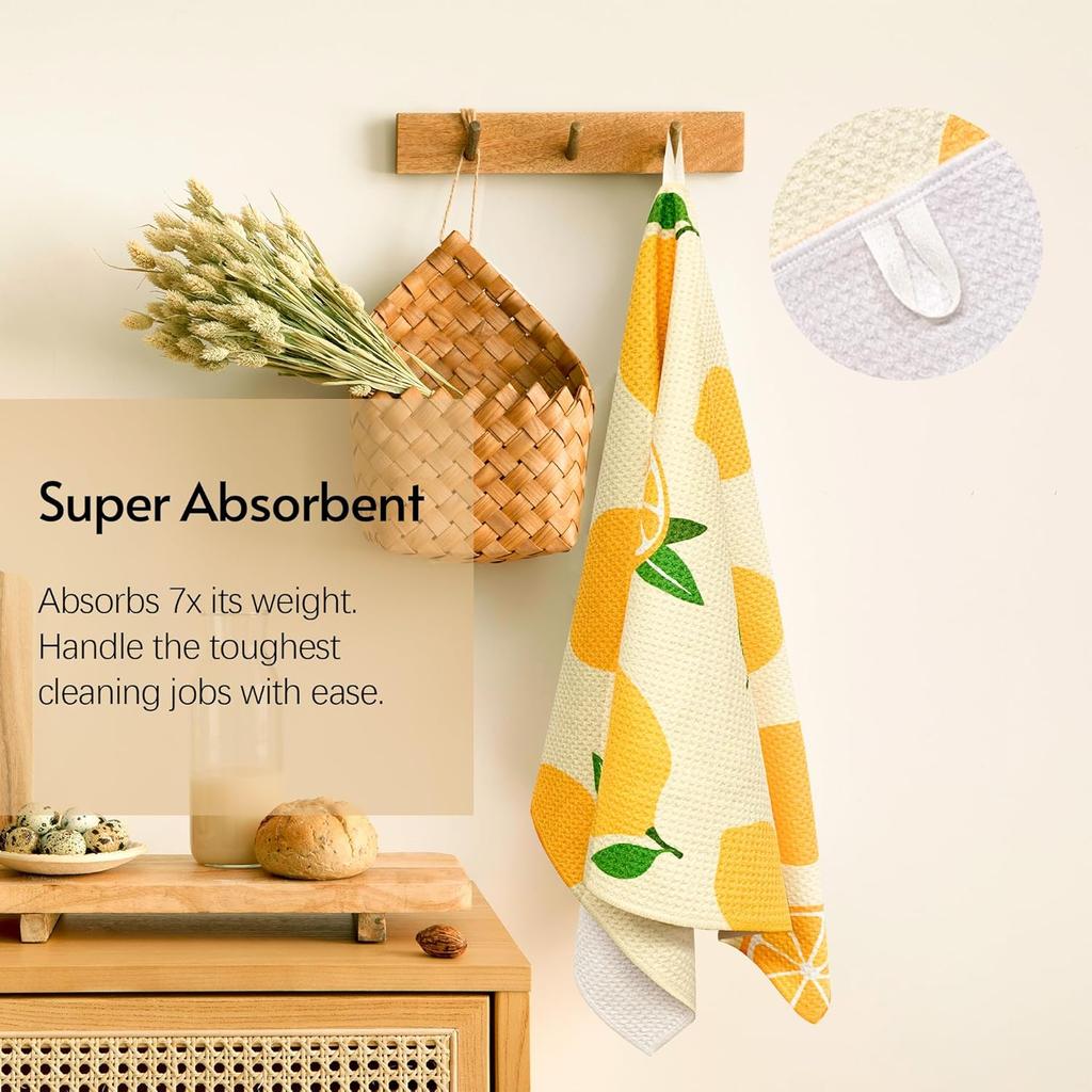 Кухонные полотенца для сушки, 18" x 30" из быстросохнущей микрофибры, кухонные чайные полотенца, кухонные полотенца для сушки посуды, превосходная впитываемость