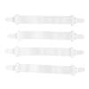 4PCS Bed Sheet Grippers Adjustable Elastic Straps Fixing Clips Holder Bed Mattress FastenersWhite