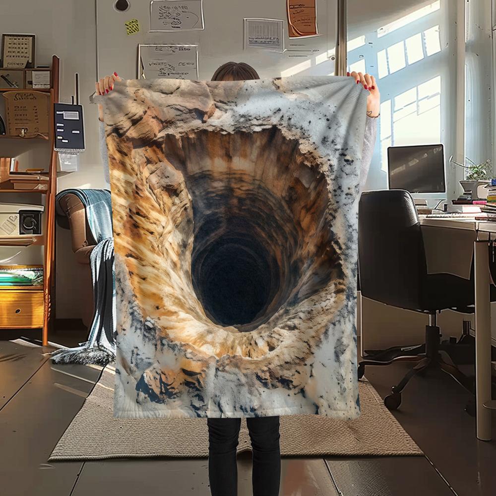 1 шт. Фланелевое одеяло с 3D-визуальным эффектом, Высокое качество, Комфортное для всех сезонов, Декор для дома, Тепло и Уют