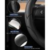West Llama ized Nappa Leather Car Steering Wheel Cover for 2016-2025 Tesla Model 3/Model Y 2026 Juniper/Highland, Non-Slip Design of Tesla