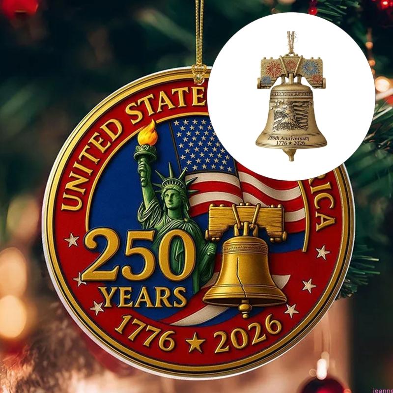 Commemorative 250 Years American Anniversary Bell Ornament Party Supplies Decoration for Commemorating History