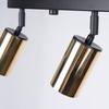 Spot Sufitowy Czarny Podłużny Poczwórny Złote Klosze 4Xgu10 10W Winx Sl.1387 Sollux Lighting