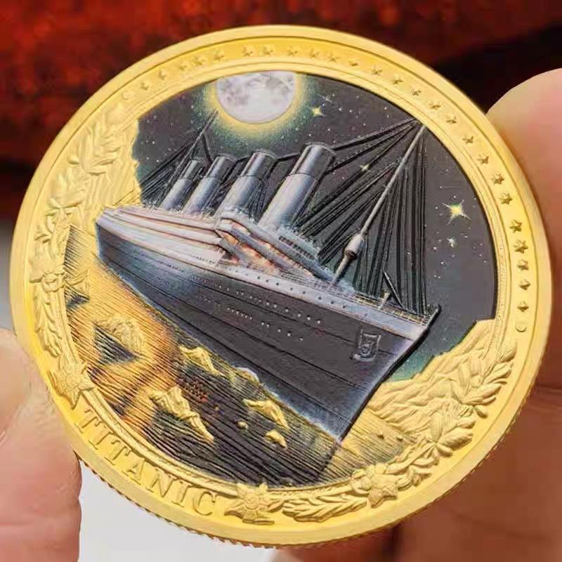 Титаник, корабль, посеребренная цветная печатная памятная медаль, ремесленная креативная монета, сувенирная монета