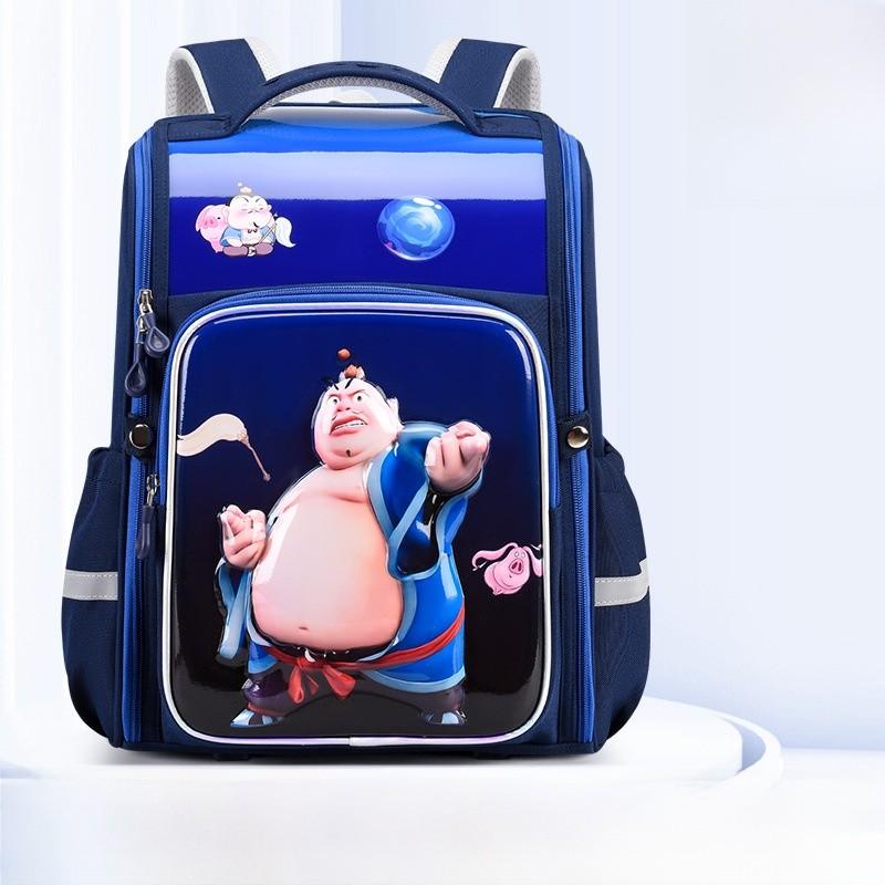 Nezha Children Cartoon Backpack With Spacious Storage For Elementary Students