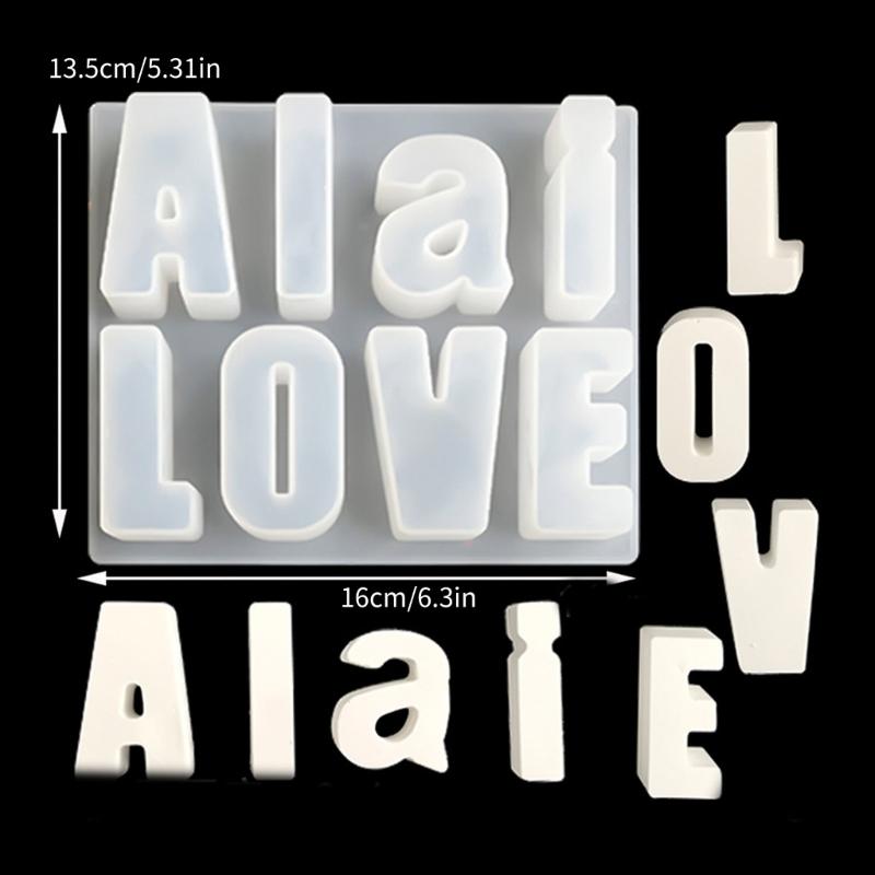 Серьги-кулон, креативная форма для брелка с буквами, гибкая силиконовая форма для изготовления персонализированных аксессуаров с буквами из смолы