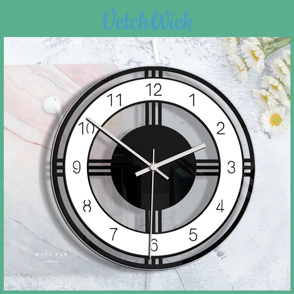 Acrylic Wall Clock With Silent Sweep Quartz Mechanism For Kitchen And Living Room