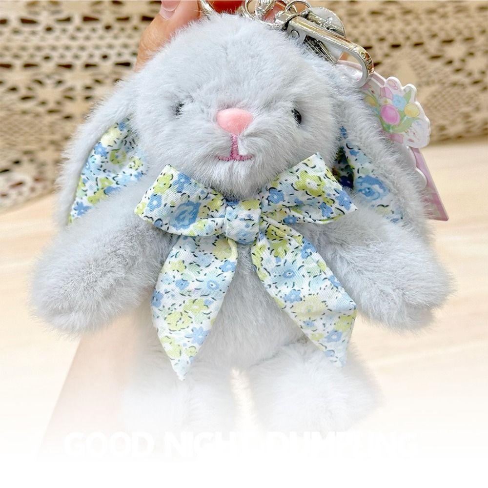 Plush Stuffed Plush Rabbit Keychain Soft Rabbit Doll Keyring Bag Hanging Pendant Gifts