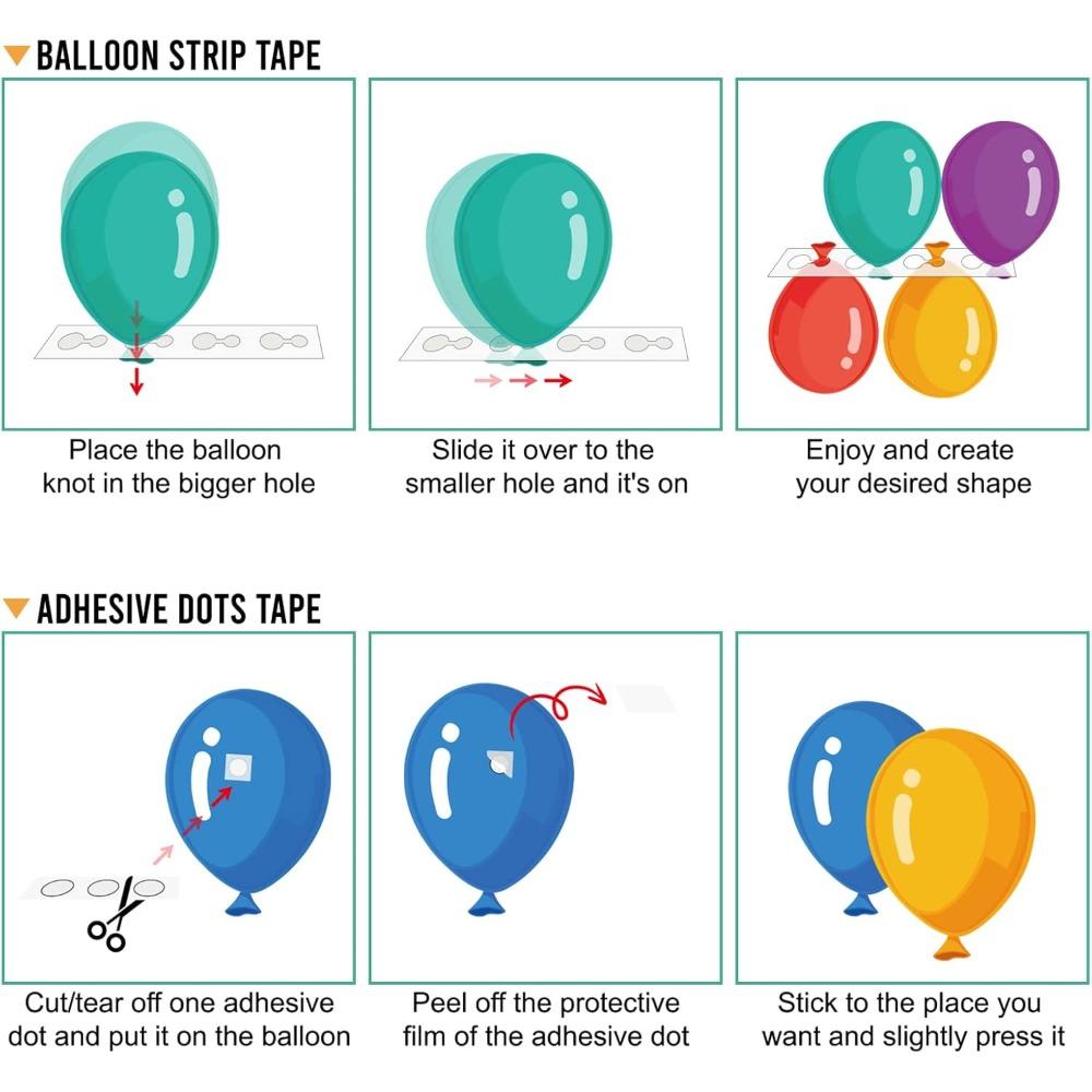 Крепление для клея для воздушных шаров Цепочка из воздушных шаров Крепление к потолку или стене Наклейки на воздушные шары Украшение для дня рождения Свадебное украшение