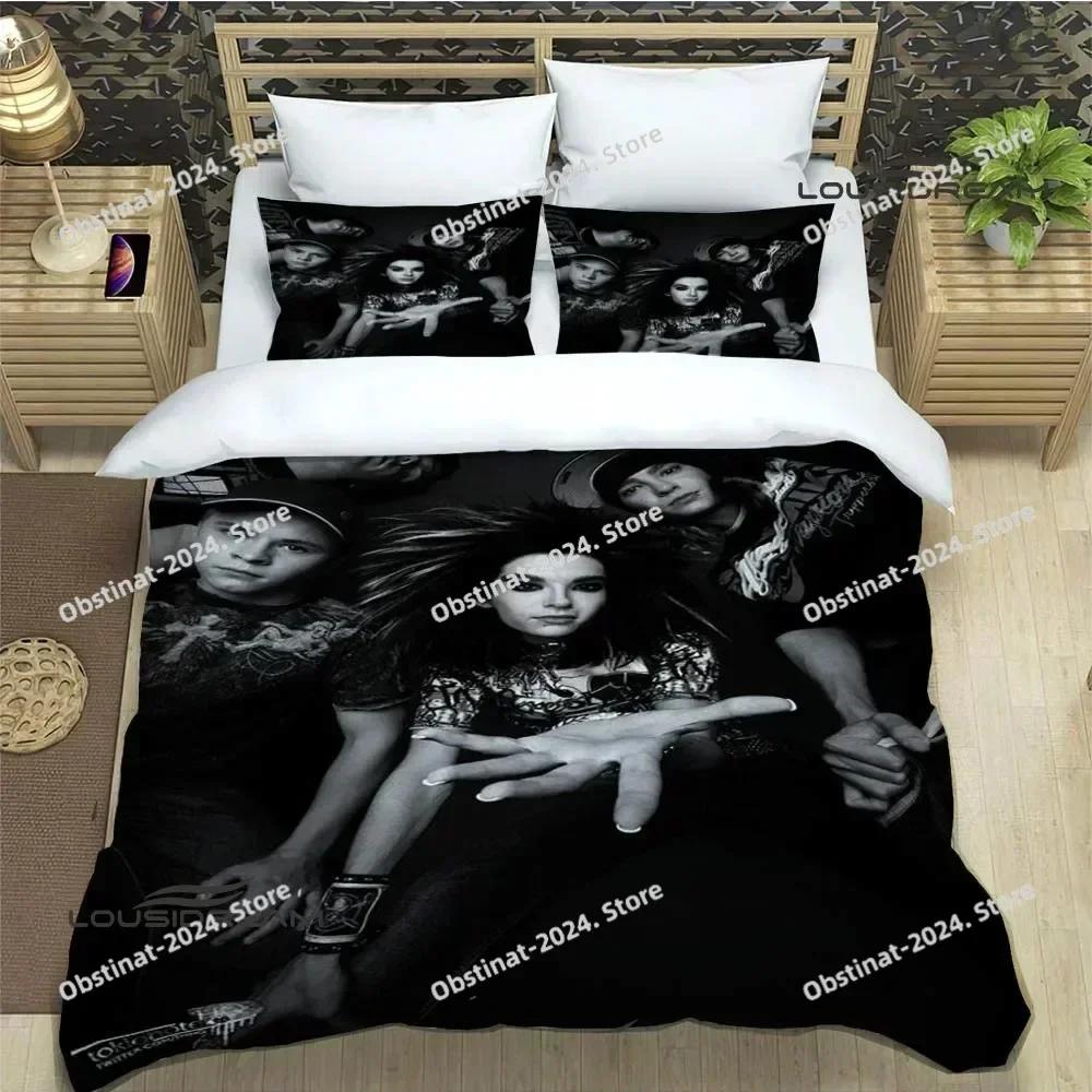 Tokioel band printed Комплекты постельного белья изысканный набор постельных принадлежностей пододеяльник комплект одеяла постельное белье роскошный подарок на день рождения