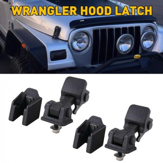Передний замок-защелка капота Комплект защелок капота Для JEEP Кронштейн Wrangler 35582 TJ Пара