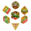 Cusdie Многослойный набор кубиков для D&D, смола, блестки, 7 шт. D4-D20, разноцветный полиэдральный набор кубиков для настольных ролевых игр D&D