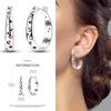 Серьги-кольца из серебра 925 пробы с разноцветными цирконами, паве, серьги-кольца для женщин, девушек, ювелирный подарок