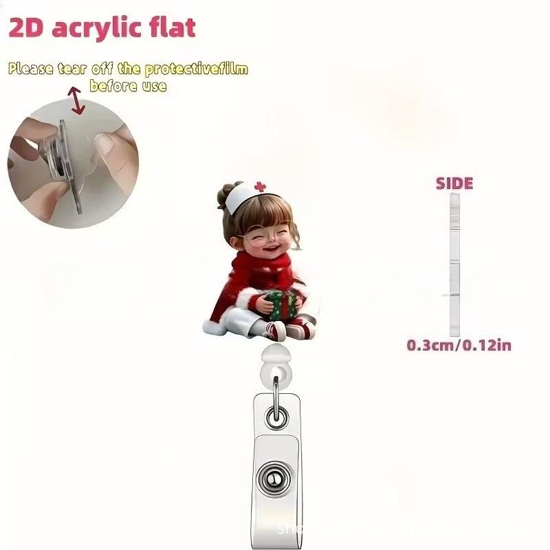 Мультяшная медицинская выдвижная пряжка, лицензия на работу для врача и медсестры, креативный ремешок, легко вытягиваемая пряжка, сертификат, фирменное наименование