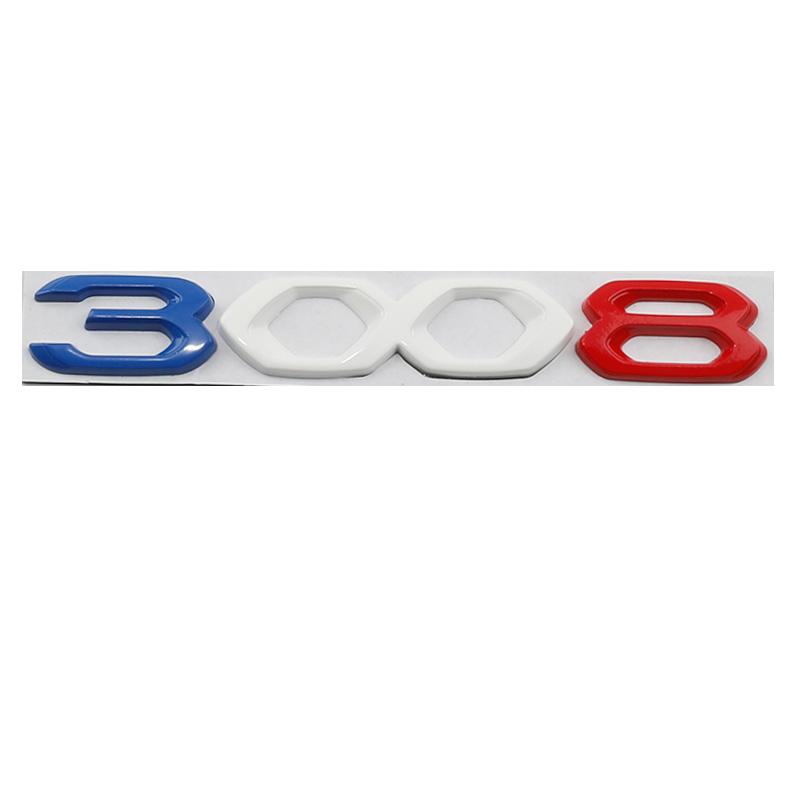 Car 3D Metal Rear Trunk Letters Word Logo Badge Emblem Decals Sticker For Peugeot 2008 3008 4008 5008 2021 2022 2023 Accessories