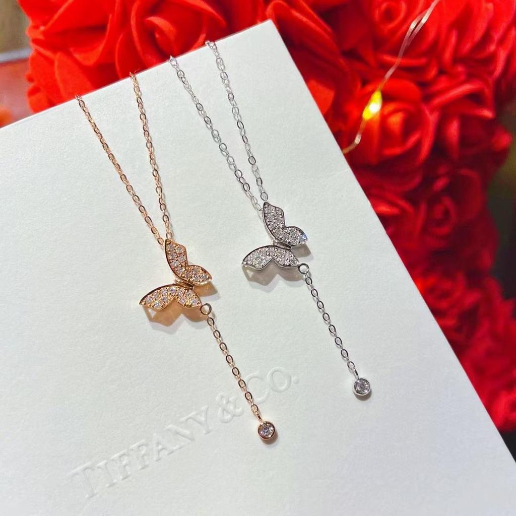 Ретро Натуральный Бабочка Жемчуг Элементы Ins Light Роскошь Изысканное Ожерелье Ключичная Цепочка