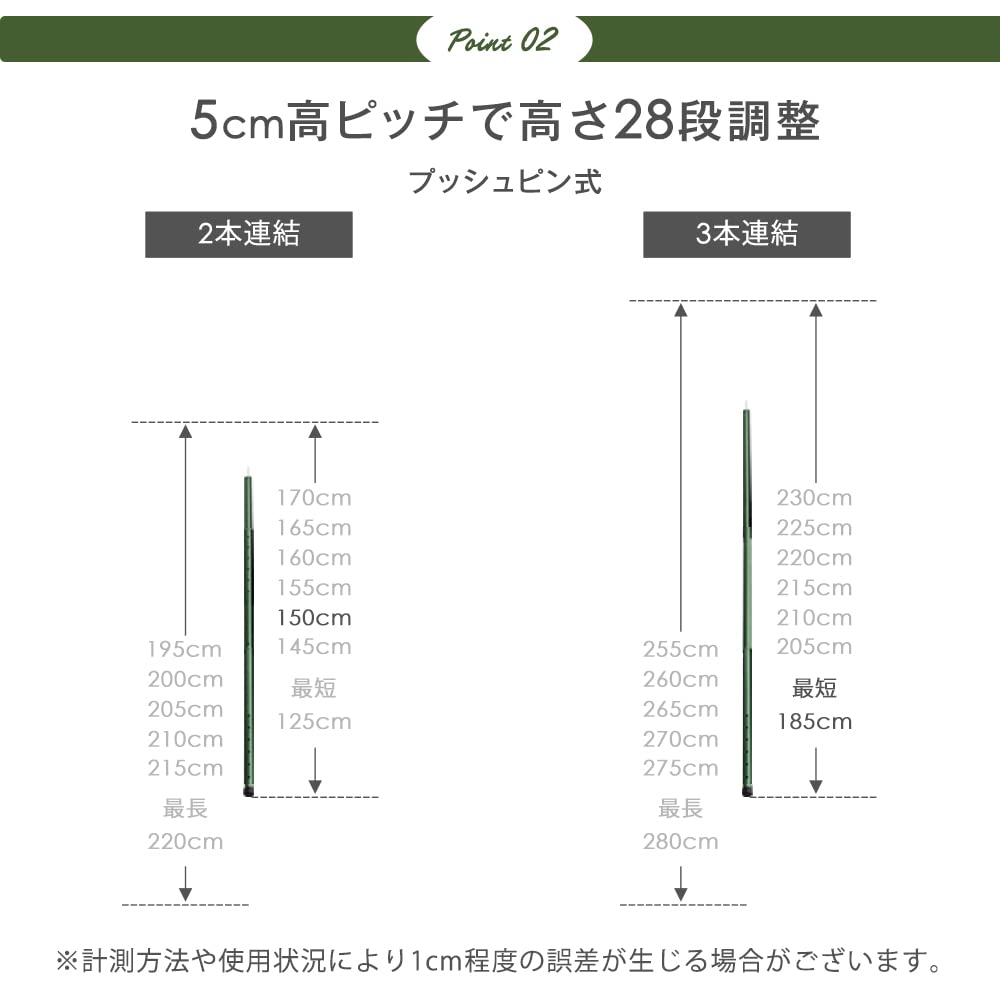 Tent Set of Extra Thick 32mm Aluminum 28 ENDLESS-BASE Poles, 2, Poles, 125-280cm, Extendable, Levels, Camping, 75200034(97757)